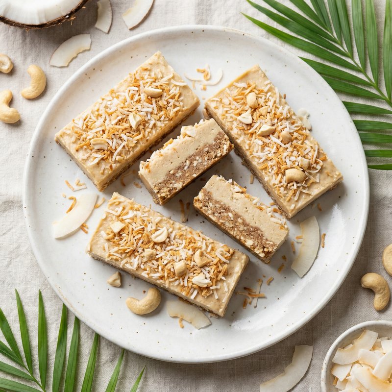 No-Bake Cashew Coconut Protein Bars